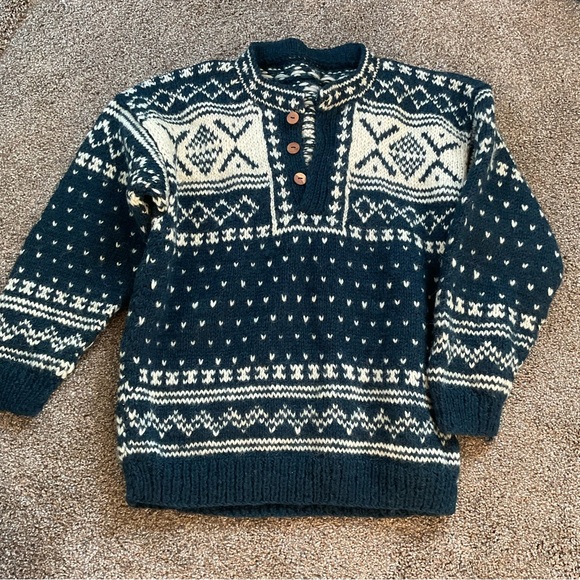 Vintage Other - Vintage Chunky Nordic Sweater